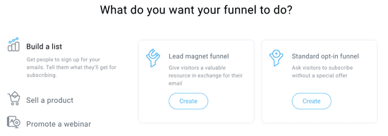 conversion funnel builder in Getresponse