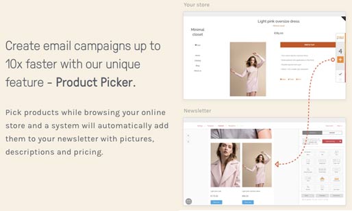 ecommerce email marketing product selection