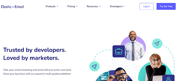 elastic email smtp