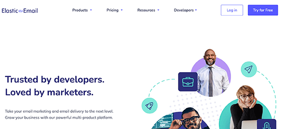 elastic email smtp