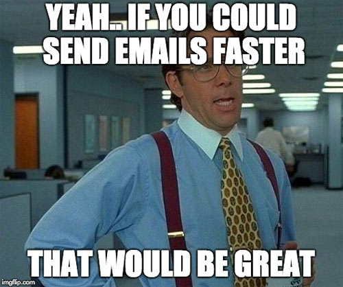 email infrastructure sending speed