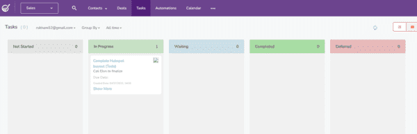 engagebay review tasks dashboard CRM platform review