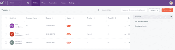 Engagebay review tickets menu CRM platform review