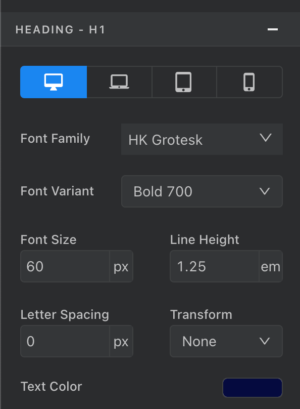font options