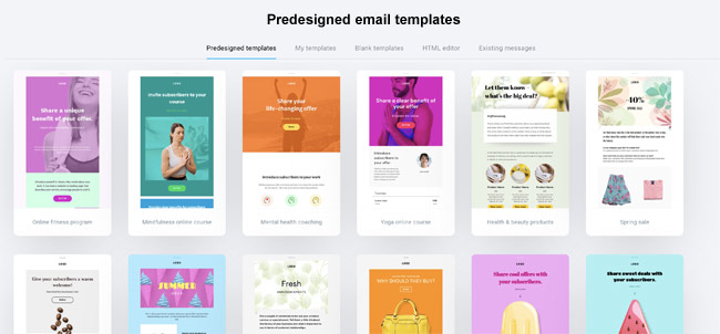 getresponse email templates