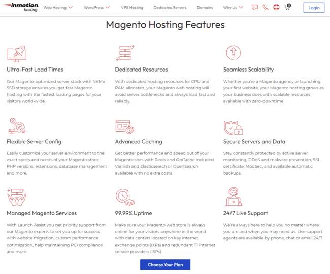 hosting Magento InMotion