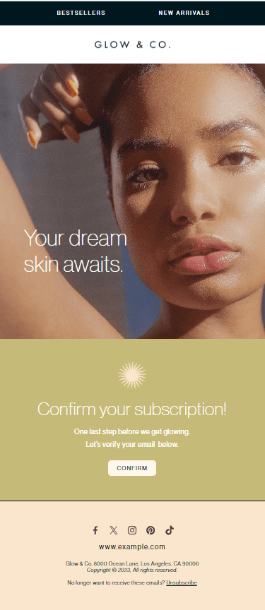 image led newsletter template example Beefree