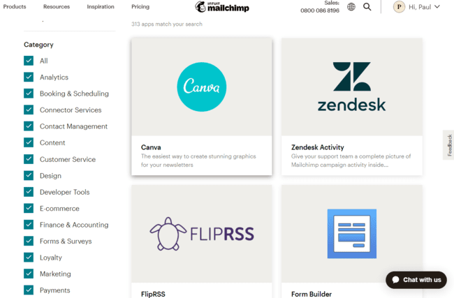 integraciones con Mailchimp