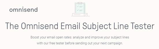 omnisend email subject line tester