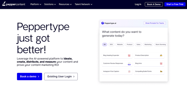 programa de inteligencia artificial para escribir Peppercontent