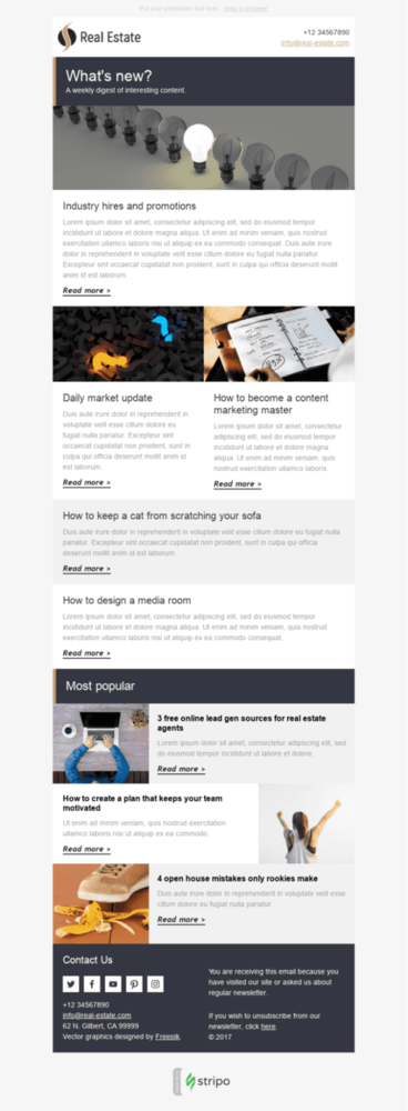 real estate email template