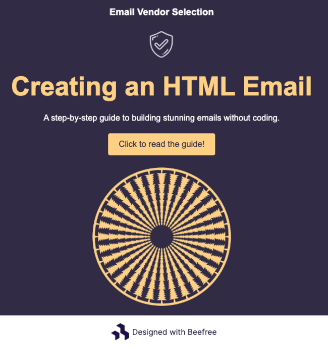 sample html email template Beefree