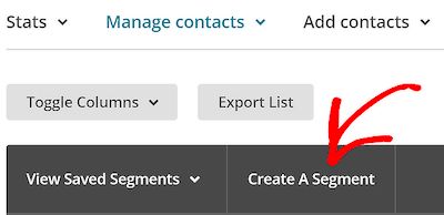 Mailchimp segment inactive subscribers dashboard