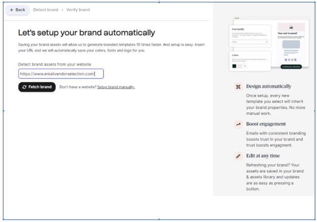 setting up brand library Brevo