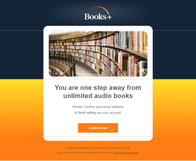 subscription confirmation message template
