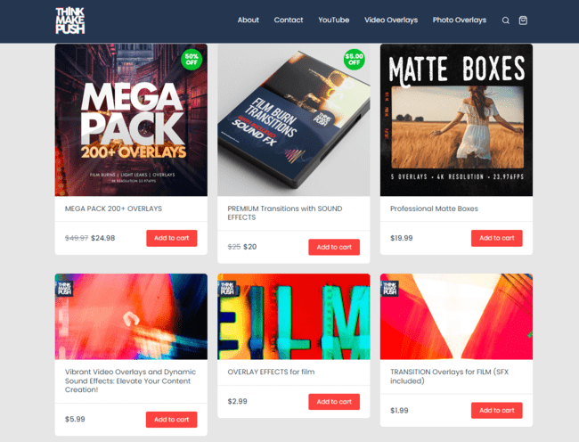think make push Sellfy online store