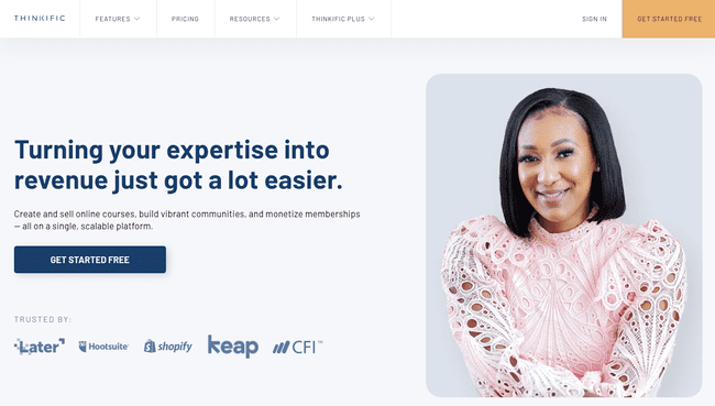 Thinkific online course creation platform