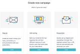 Moosend email campaign setup types ab split test repeatable